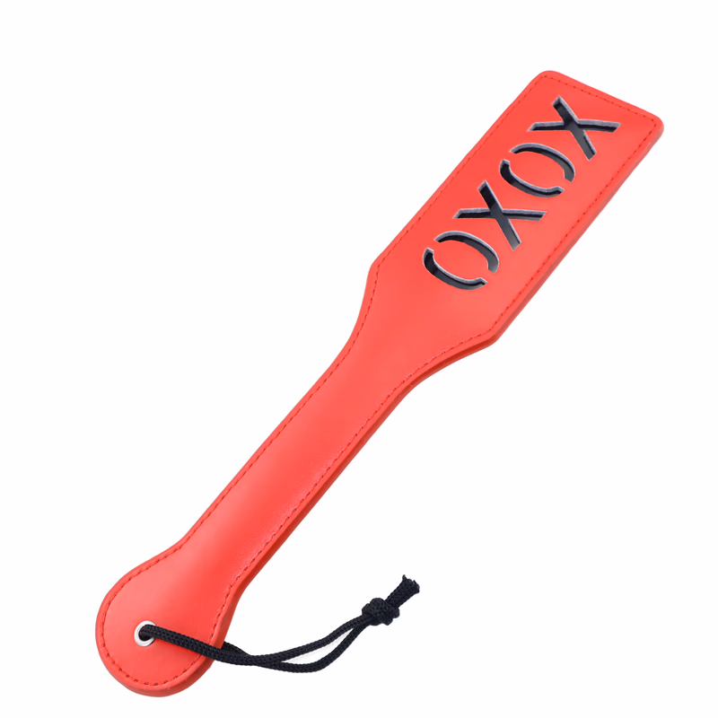 Red XOXO leather racket