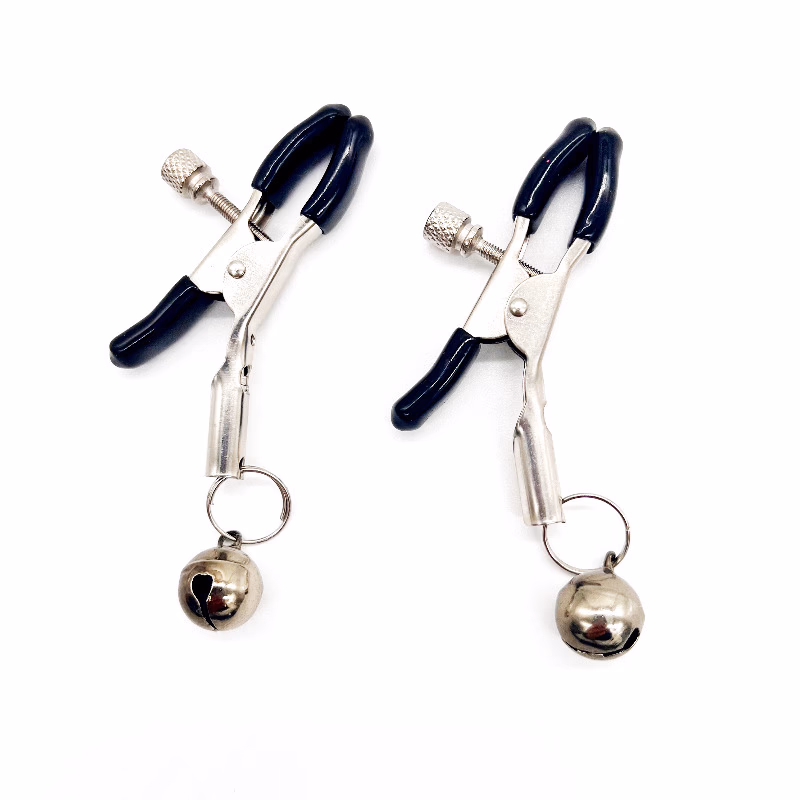 Silver bell nipple clamps