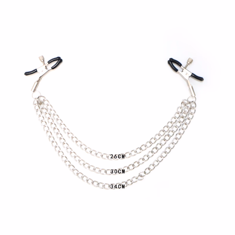 Three-chain classic nipple clamps