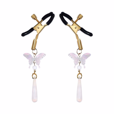 Butterfly teardrop nipple clamps