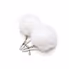 White plush classic nipple clamps