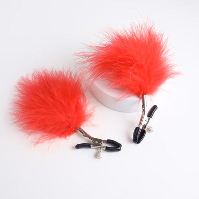 Red Feather Nipple Clips