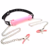 Pink bone gag nipple clamp