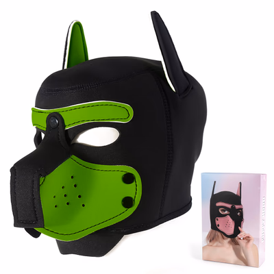 Dog head mascot SM prop, green