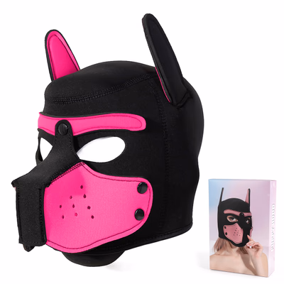 Dog head mascot SM prop, pink