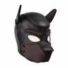 New dog head mask, black coffee - size L