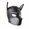 New dog head mask, black and white - size L