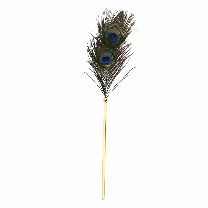 Peacock feather gold handle - detachable