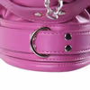 Dark pink leather shackles