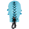 Leather sky blue + black solid gag headgear