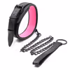 Black and pink collar with lock