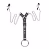Chain nipple clamps, penis rings, male bondage and discipline tools