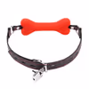 Silicone dog bone muzzle, small red size