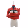 Leather bondage straitjacket, red