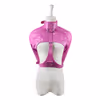 Leather bondage straitjacket, deep pink