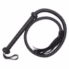 Leather Queen Whip - Black