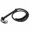 Leather Queen Whip - Black