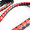 Leather Queen Whip - Red and Black