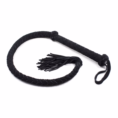 Genuine Leather Queen's Whip - Black