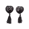 Tassel-shaped sequined nipple covers, all black
