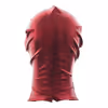 Red patent leather vented elastic headgear