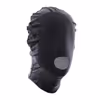 Black patent leather spout elastic balaclava