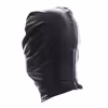 Black patent leather spout elastic balaclava