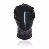 Black patent leather full-coverage elastic balaclava