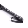 Black seven-studded leather whip