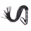 Black leather tassel whip