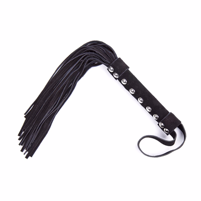 Black genuine leather nine-nails whip