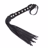 Black genuine leather nine-nails whip