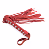 Red genuine leather nine-nail whip