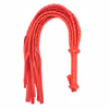 8-strand red leather whip