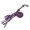 8-strand leather black-purple whip