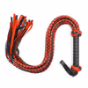 8-strand leather black and red whip