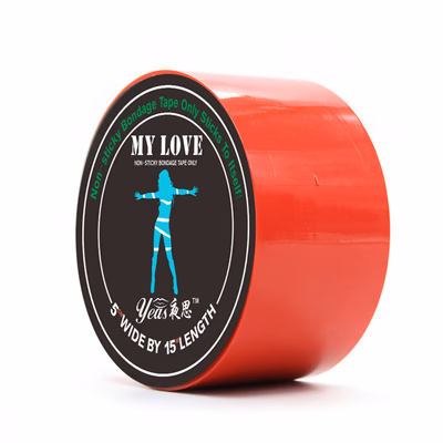 Red static cling tape