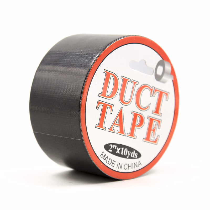 Black adhesive static cling tape