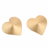 Heart-shaped gold metallic nipple covers