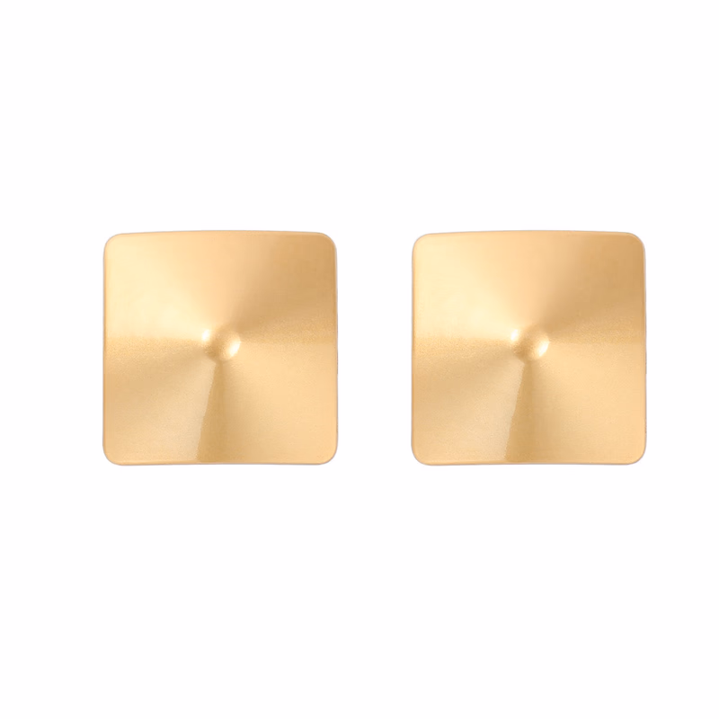 Square-shaped gold-plated metallic nipple covers
