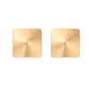 Square-shaped gold-plated metallic nipple covers