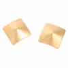 Square-shaped gold-plated metallic nipple covers