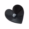 Heart-shaped black metallic nipple covers