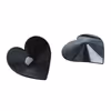 Heart-shaped black metallic nipple covers