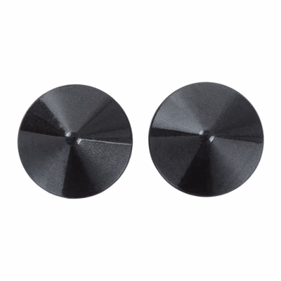 Round - Black Metallic Nipple Covers