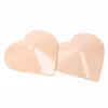 Heart-shaped flesh-colored metallic nipple covers