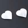 Heart-shaped white metallic nipple covers