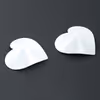 Heart-shaped white metallic nipple covers