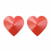 Heart-shaped red metallic nipple covers