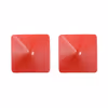 Square-shaped red metallic nipple covers